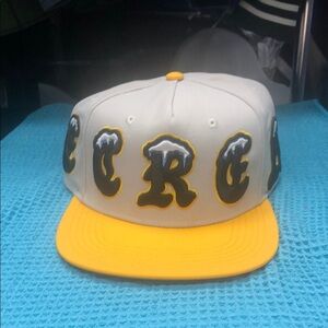 Icecream Yellow and White Snapback Hat